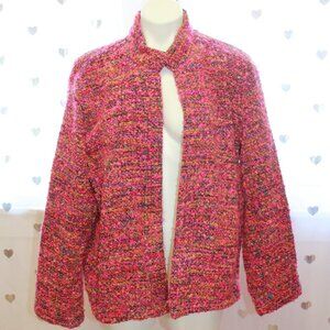 #256 Chico's Pink Dress Jacket Blazer Size 3 (16)